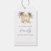Kust-Surf-Baby Shower-uitstalling Cadeaulabel (Voorkant)