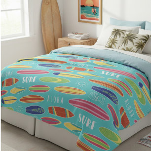 Kust Surfthema Strandliefhebber Fleece Deken