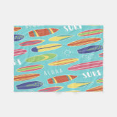 Kust Surfthema Strandliefhebber Fleece Deken (Voorkant (Horizontaal))