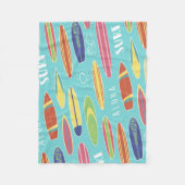 Kust Surfthema Strandliefhebber Fleece Deken (Voorkant)