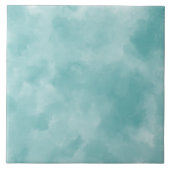 Kust Teal Blauwe Aquarel Backsplash Tegeltje (Voorkant)