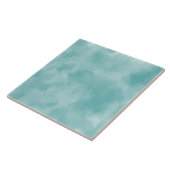 Kust Teal Blauwe Aquarel Backsplash Tegeltje (Zijkant)