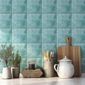 Kust Teal Blauwe Aquarel Backsplash Tegeltje