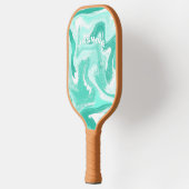 Kust Teal en Witte Pickleball Paddle (Links)