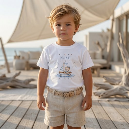 Kust Teddy Bear Zeevaart Verjaardag Kinder Shirts