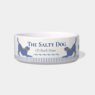 Kust "The Salty Dog" Strandhuis Hond Voerbakje