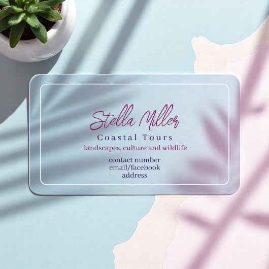 Kust Tours Elegante Toeristische Gids Visitekaartje