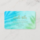 Kust Tours toeristische gids groenachtig zee blauw Visitekaartje (Voorkant)