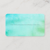 Kust Tours toeristische gids groenachtig zee blauw Visitekaartje (Achterkant)