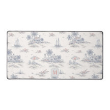 Kust Tropisch Frans Toile Monogram Naam