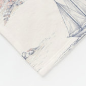 Kust Tropisch Frans Toile Naam Fleece Deken (Hoek)