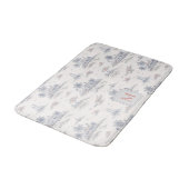 Kust Tropisch Frans Toile Patroon Monogram Badmat (Gekanteld)