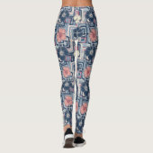 Kust Tropisch Hibiscus Patroon (10) Leggings (Achterkant)