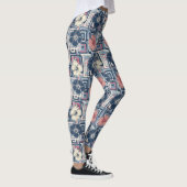 Kust Tropisch Hibiscus Patroon (10) Leggings (Rechts)