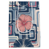 Kust Tropisch Hibiscus Patroon (10) Medium Cadeauzakje (Achterkant)