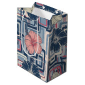 Kust Tropisch Hibiscus Patroon (10) Medium Cadeauzakje (Achterkant Gekanteld)