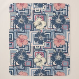 Kust Tropisch Hibiscus Patroon (10) Sherpa Deken