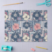 Kust Tropisch Hibiscus Patroon (10) Tissuepapier (Craft)