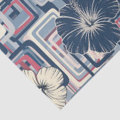 Kust Tropisch Hibiscus Patroon (10) Tissuepapier (Detail)