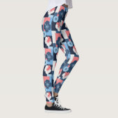 Kust Tropisch Hibiscus Patroon (11) Leggings (Rechts)