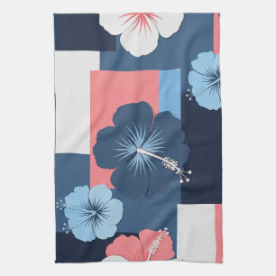 Kust Tropisch Hibiscus Patroon (11) Theedoek