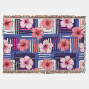 Kust Tropisch Hibiscus Patroon (12) Deken