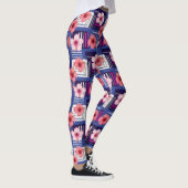 Kust Tropisch Hibiscus Patroon (12) Leggings (Rechts)