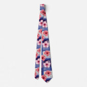 Kust Tropisch Hibiscus Patroon (12) Stropdas (Achterkant)