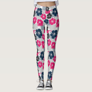 Kust Tropisch Hibiscus Patroon (13) Leggings