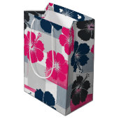 Kust Tropisch Hibiscus Patroon (13) Medium Cadeauzakje (Achterkant Gekanteld)