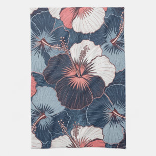 Kust Tropisch Hibiscus Patroon (14) Theedoek