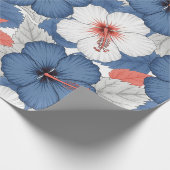 Kust Tropisch Hibiscus Patroon (1) Cadeaupapier (Hoek)