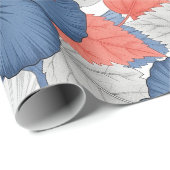 Kust Tropisch Hibiscus Patroon (1) Cadeaupapier (Rol Hoek)
