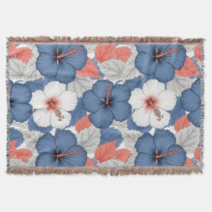 Kust Tropisch Hibiscus Patroon (1) Deken