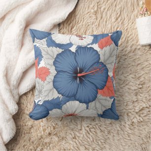 Kust Tropisch Hibiscus Patroon (1) Kussen