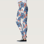 Kust Tropisch Hibiscus Patroon (1) Leggings (Links)