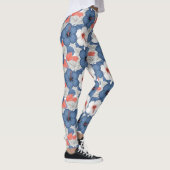 Kust Tropisch Hibiscus Patroon (1) Leggings (Rechts)