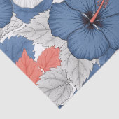 Kust Tropisch Hibiscus Patroon (1) Tissuepapier (Detail)