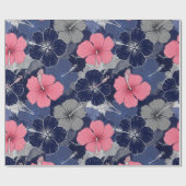 Kust Tropisch Hibiscus Patroon (2) Cadeaupapier (Vlak)