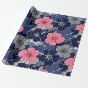 Kust Tropisch Hibiscus Patroon (2) Cadeaupapier