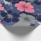 Kust Tropisch Hibiscus Patroon (2) Cadeaupapier (Hoek)
