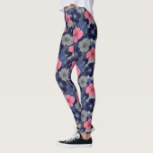 Kust Tropisch Hibiscus Patroon (2) Leggings (Links)