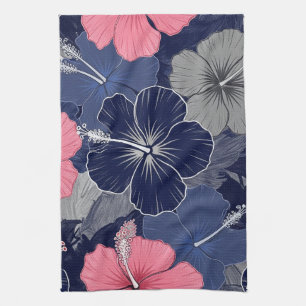 Kust Tropisch Hibiscus Patroon (2) Theedoek