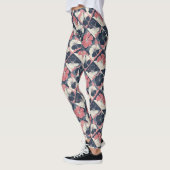 Kust Tropisch Hibiscus Patroon (3) Leggings (Links)