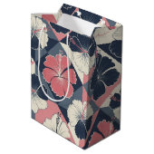 Kust Tropisch Hibiscus Patroon (3) Medium Cadeauzakje (Achterkant Gekanteld)