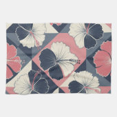 Kust Tropisch Hibiscus Patroon (3) Theedoek (Horizontaal)