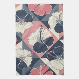 Kust Tropisch Hibiscus Patroon (3) Theedoek