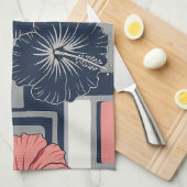 Kust Tropisch Hibiscus Patroon (4) Theedoek (Quarter Fold)