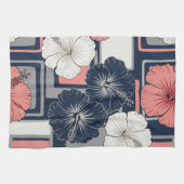 Kust Tropisch Hibiscus Patroon (4) Theedoek (Horizontaal)