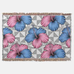 Kust Tropisch Hibiscus Patroon (5) Deken